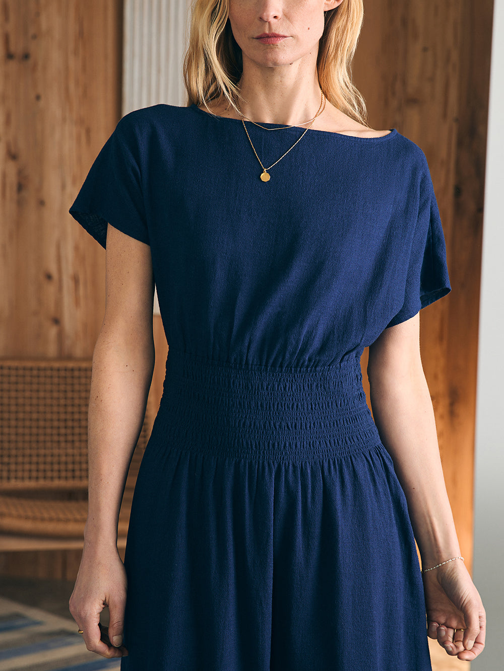 Coast To Coast Midi Dress by Faherty in Navy