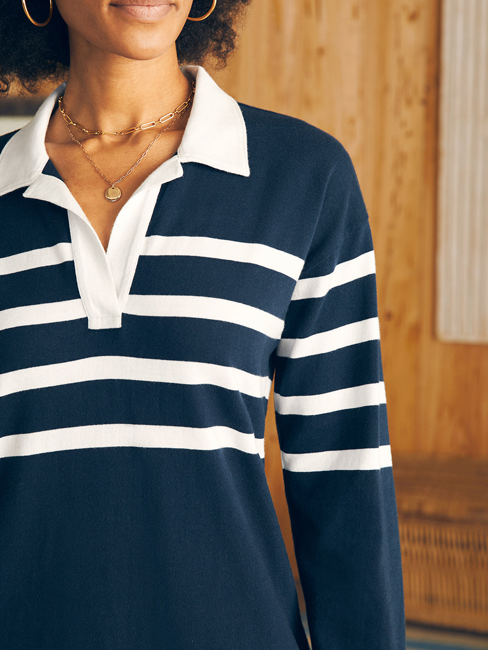 Rugby Jersey Dress by Faherty in Cape May Stripe