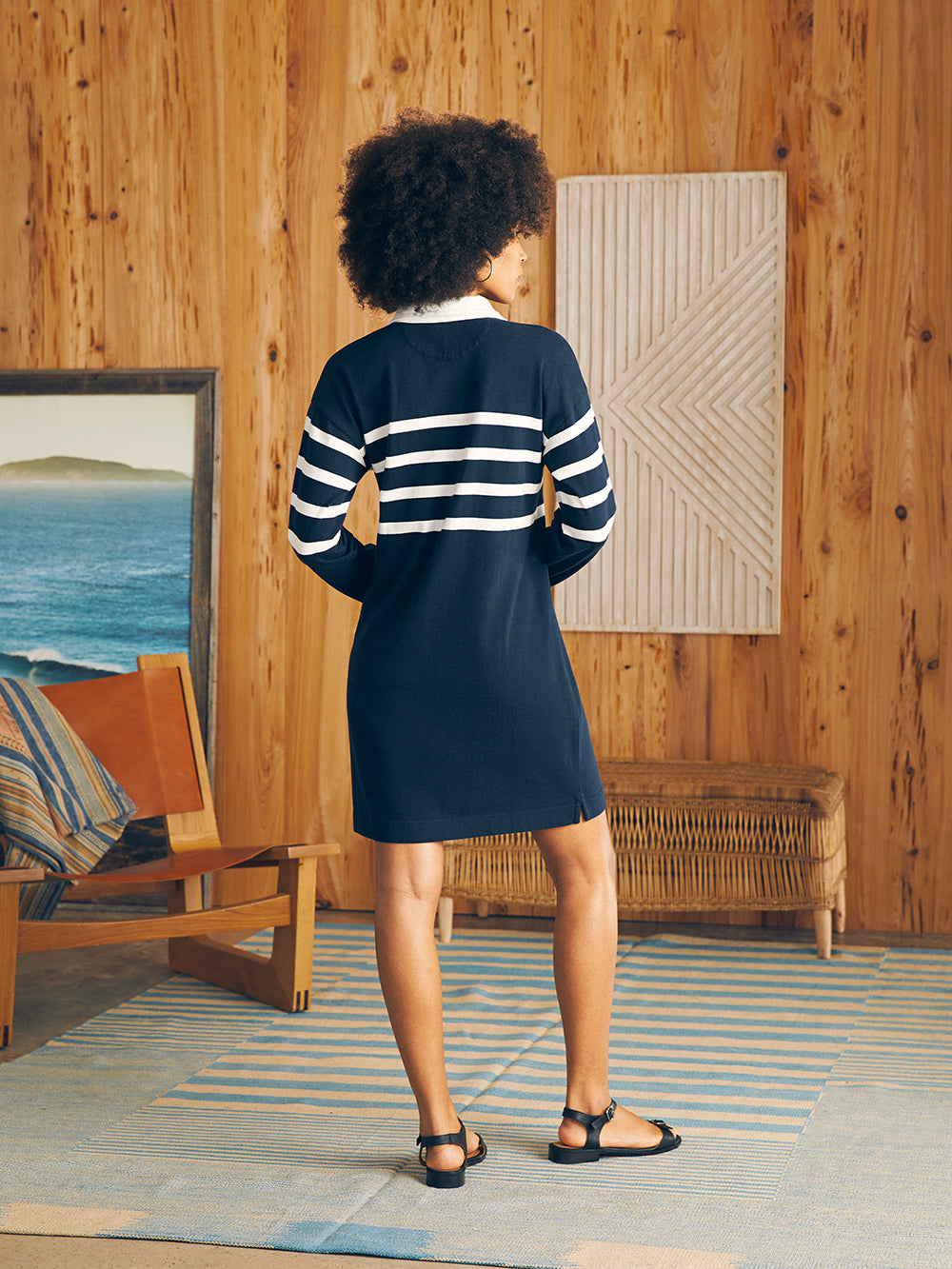 Rugby Jersey Dress by Faherty in Cape May Stripe