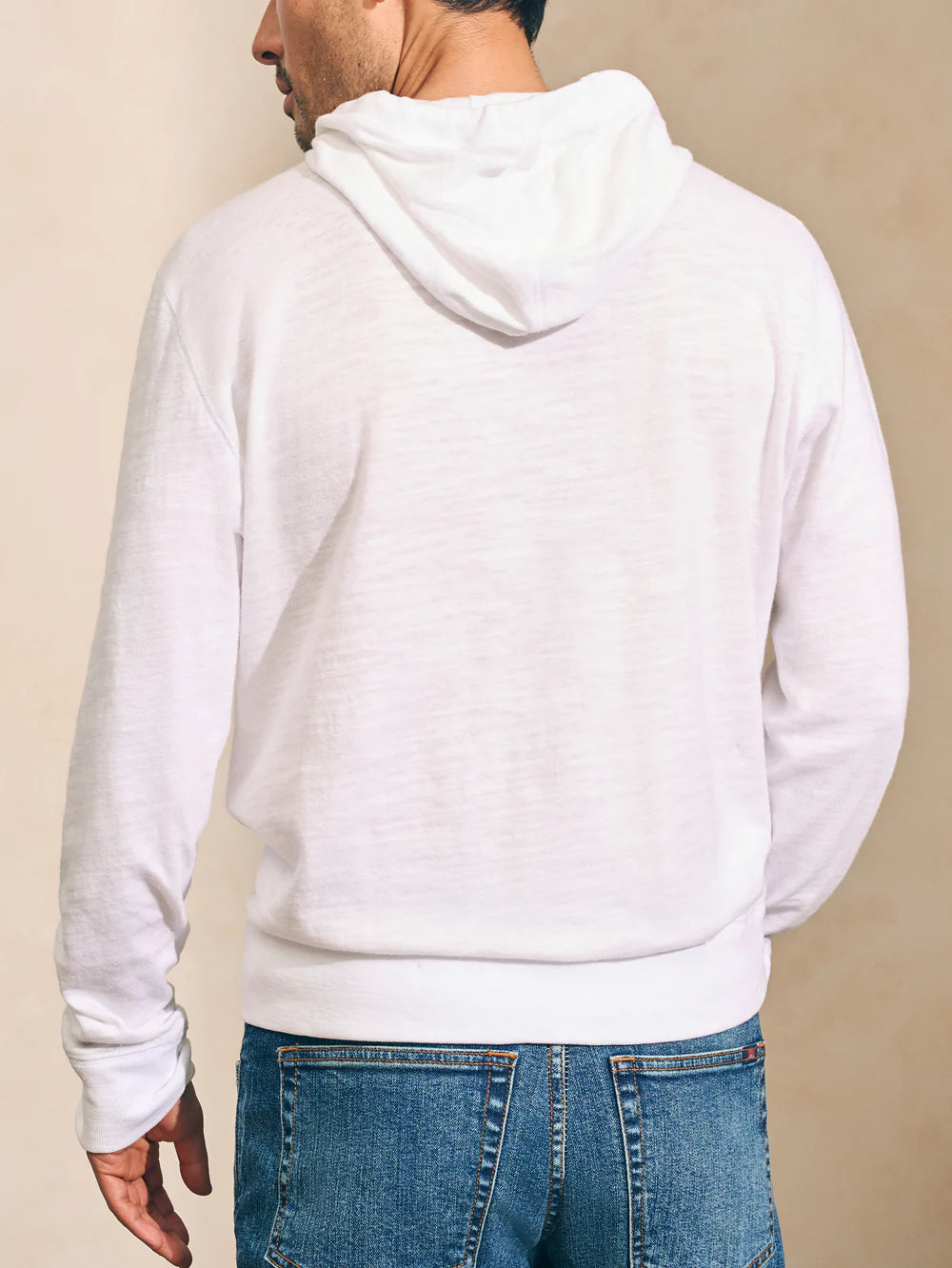 Sunwashed Slub Hoodie - White