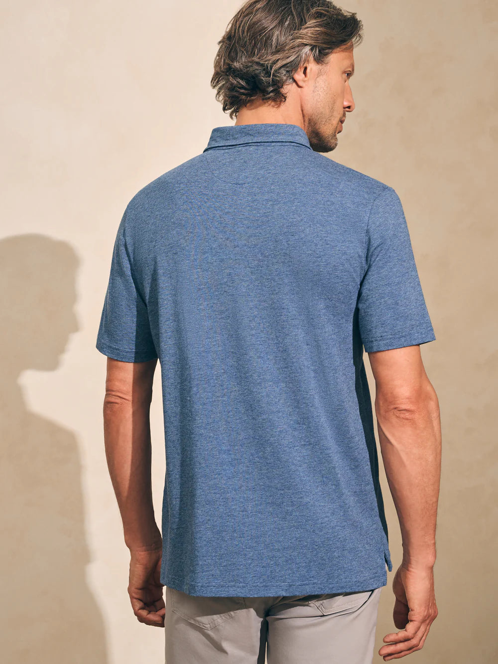 Movement™ Short Sleeve Polo - Sea Navy Melange