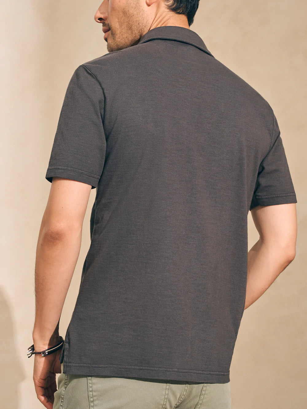 Sunwashed T-Shirt Polo - Washed Black