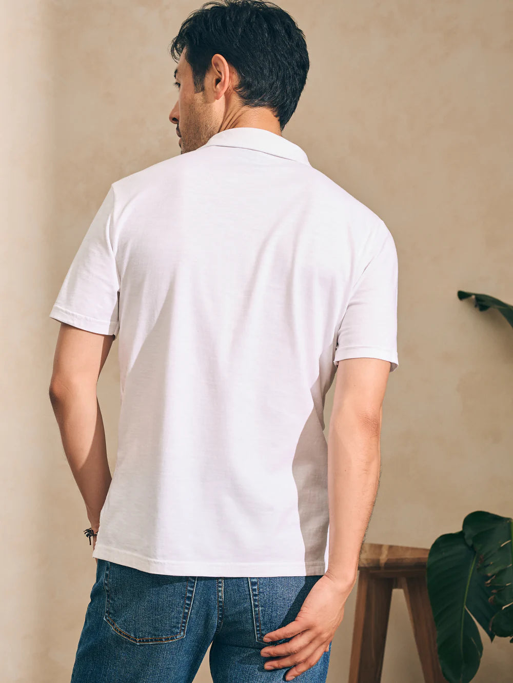 Sunwashed T-Shirt Polo - White