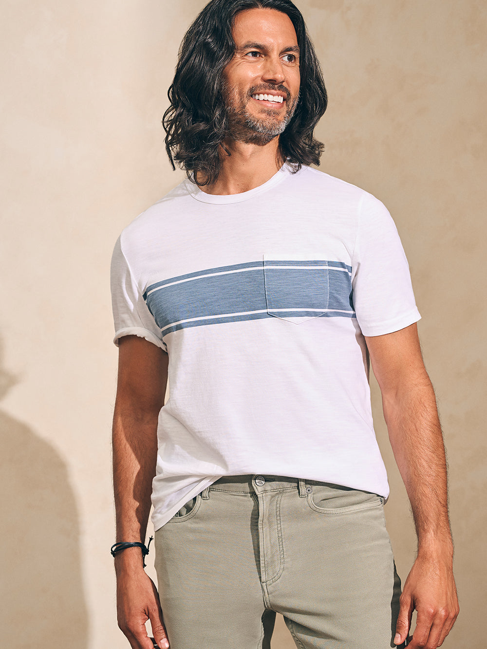 Surf Stripe Sunwashed Tee by White Surf Stripe