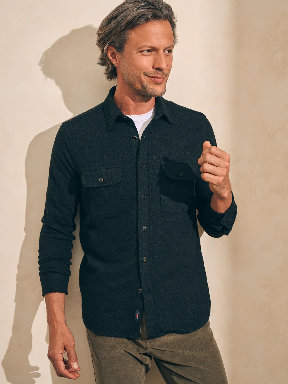 Legend™ Sweater Shirt - Heathered Black Twill