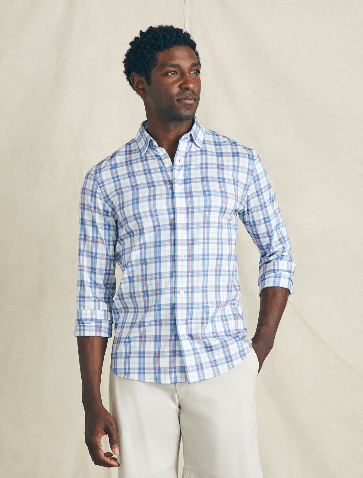 The Movement Shirt in Spring Valley Plaid by Faherty