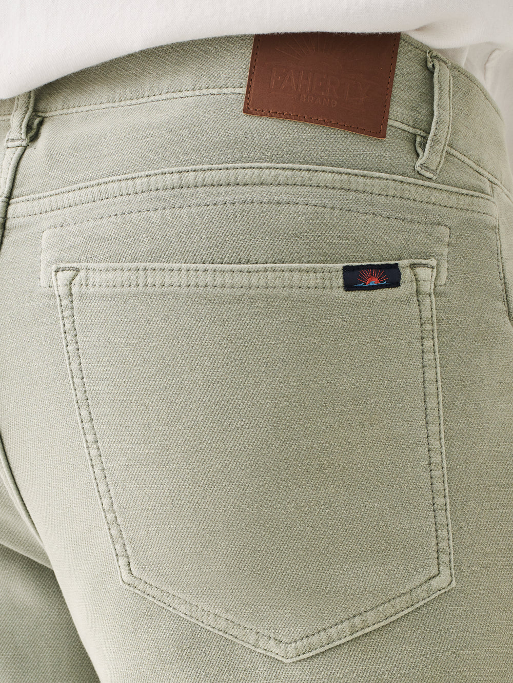 Stretch Terry 5 Pocket - Faded Olive - (32&quot; Inseam)