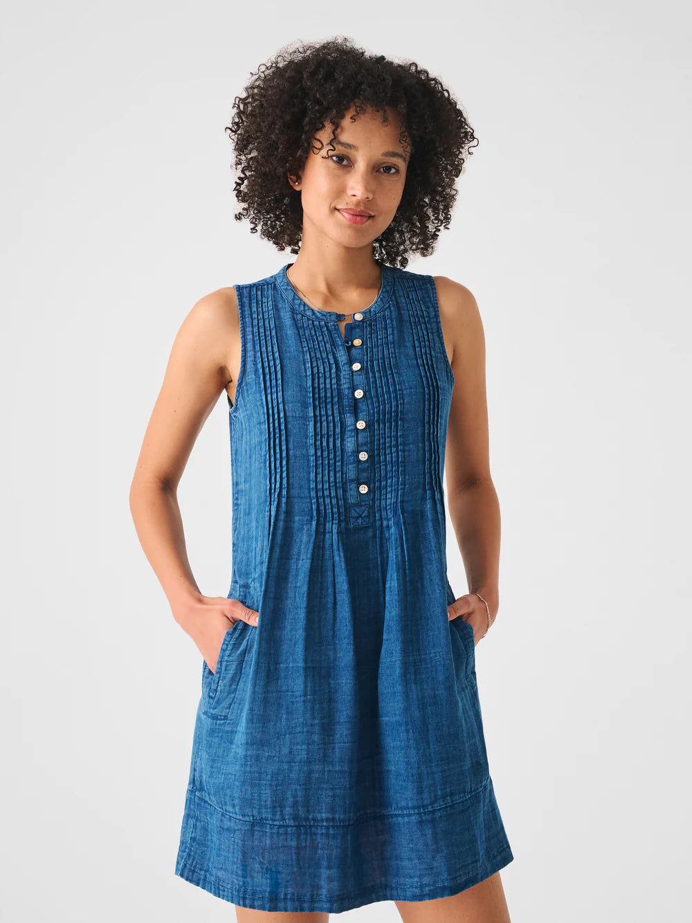 Dream Cotton Gauze Isha Dress - Indigo