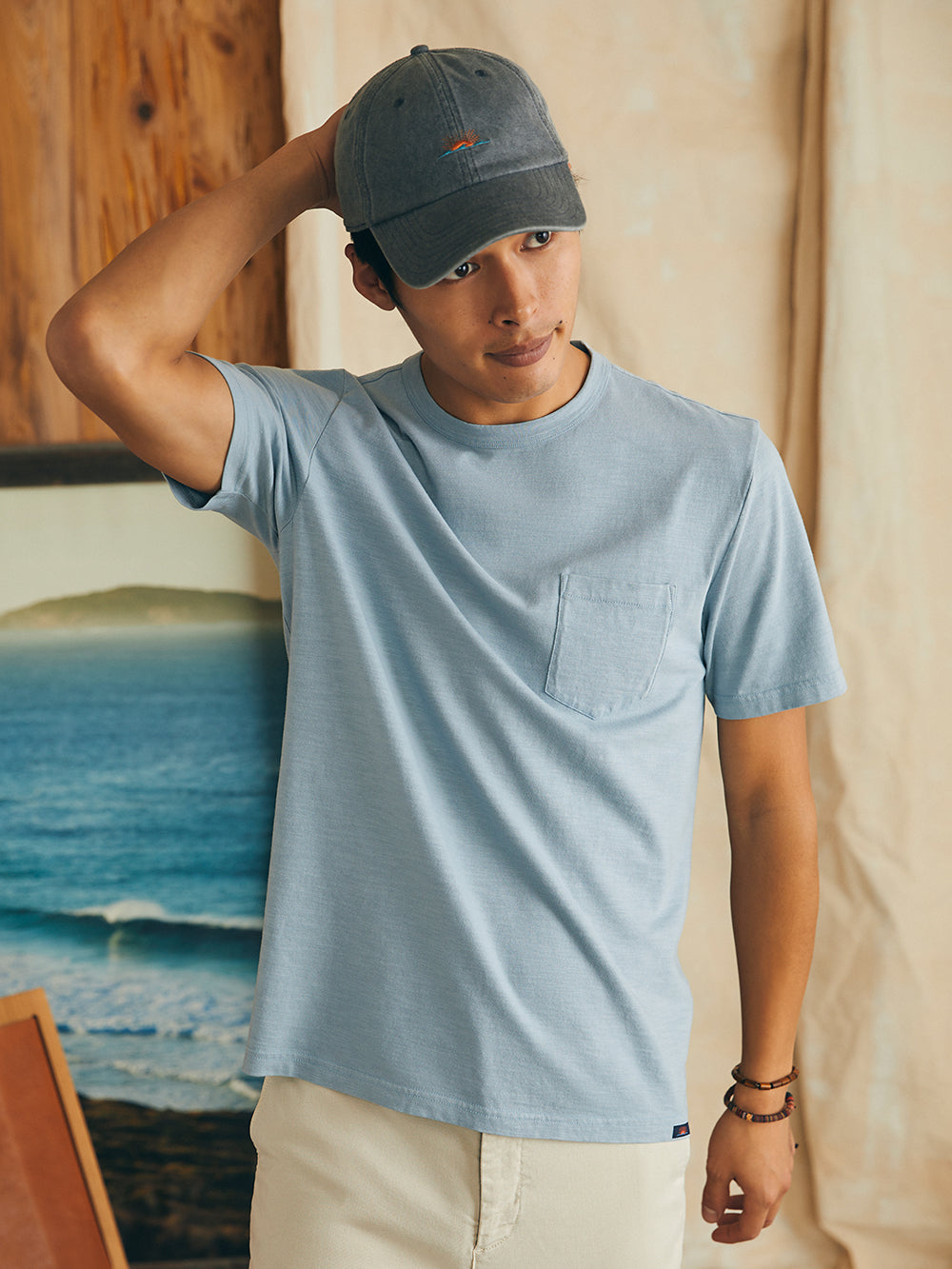 Sunwashed Pocket Tee - Blue Breeze