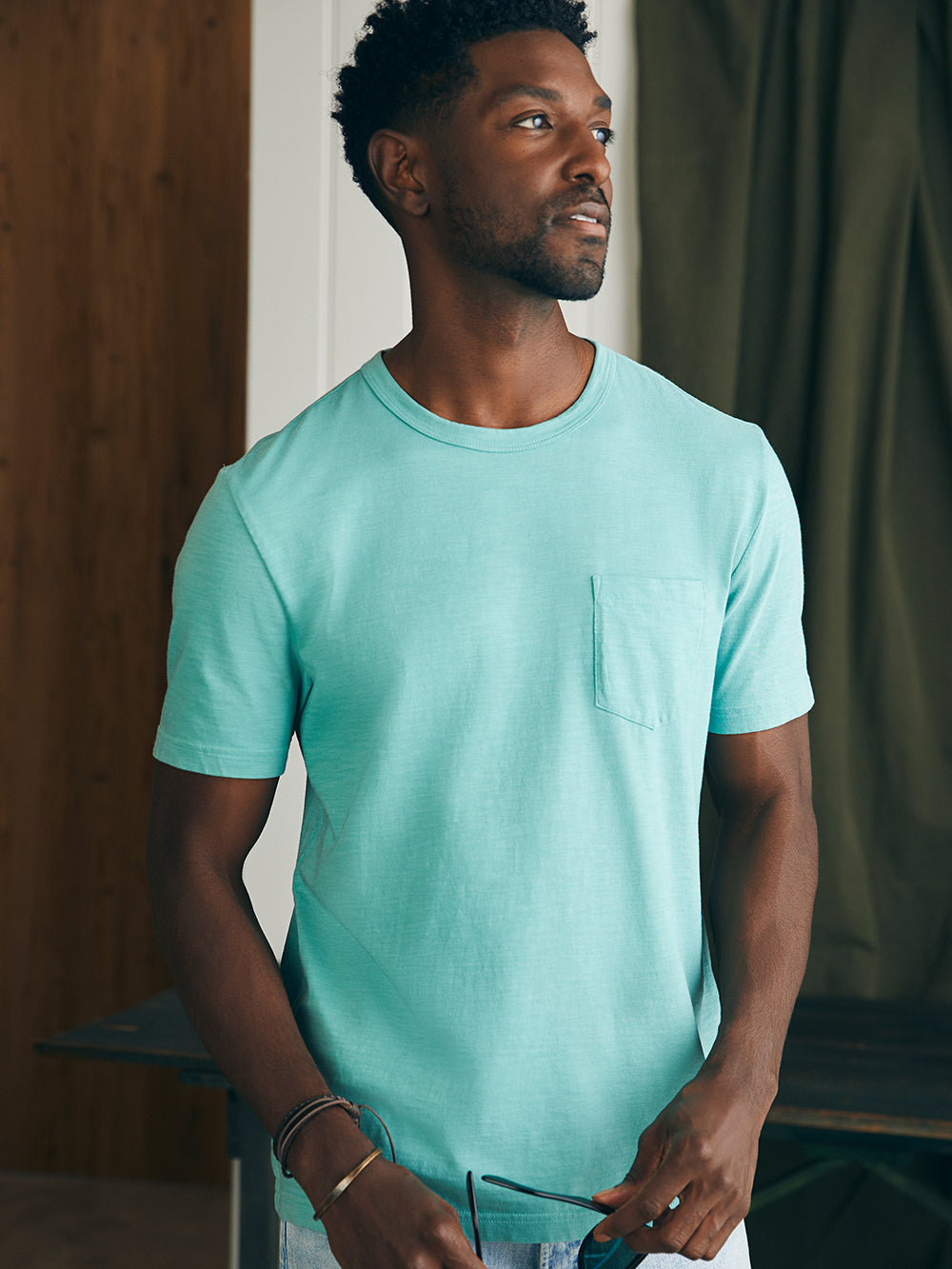 Sunwashed Pocket Tee - Island Teal