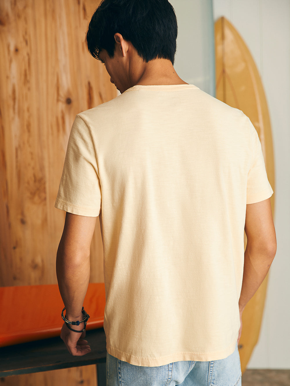 Sunwashed Pocket Tee by Faherty in Sunny Days