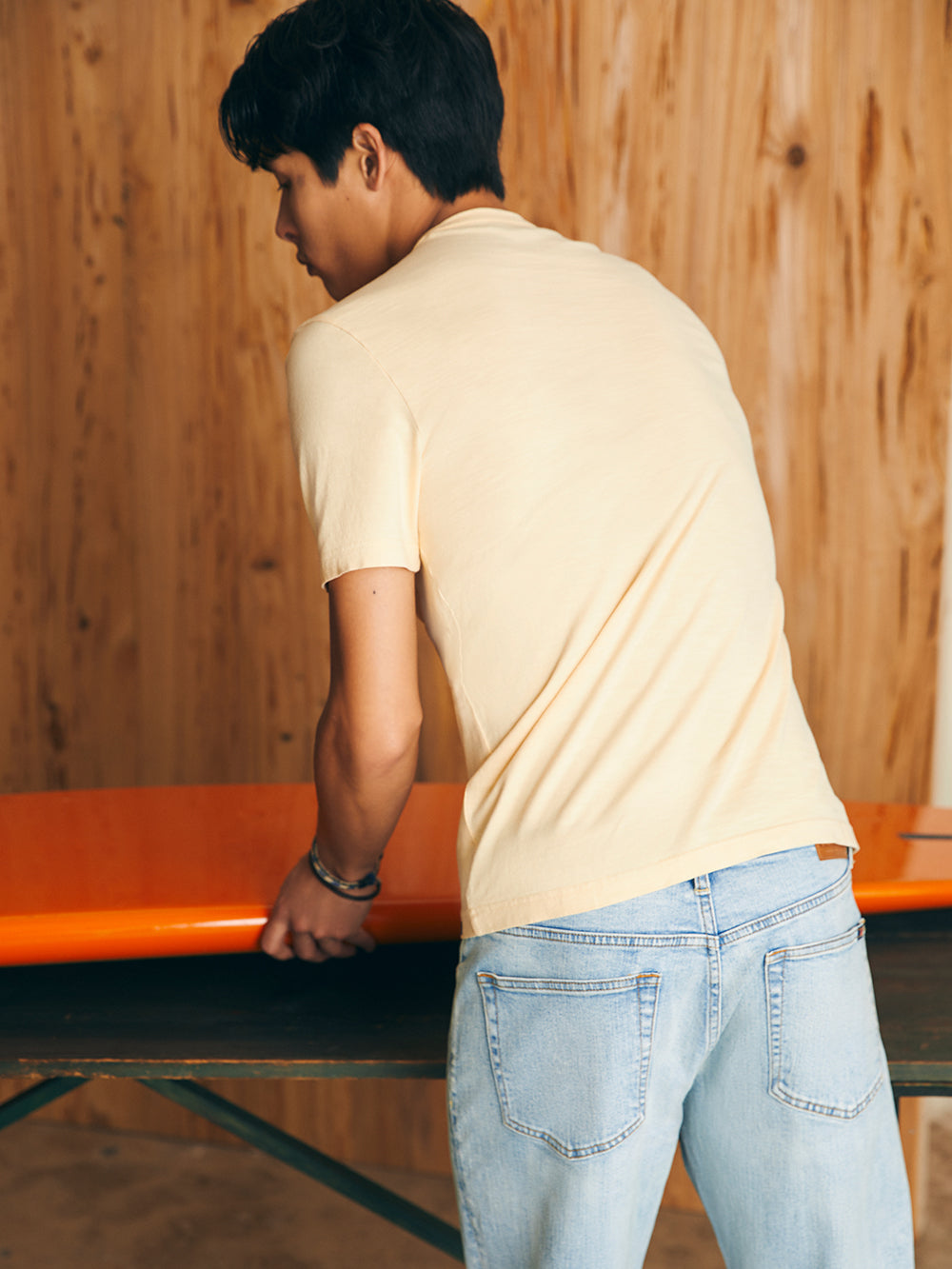 Sunwashed Pocket Tee by Faherty in Sunny Days