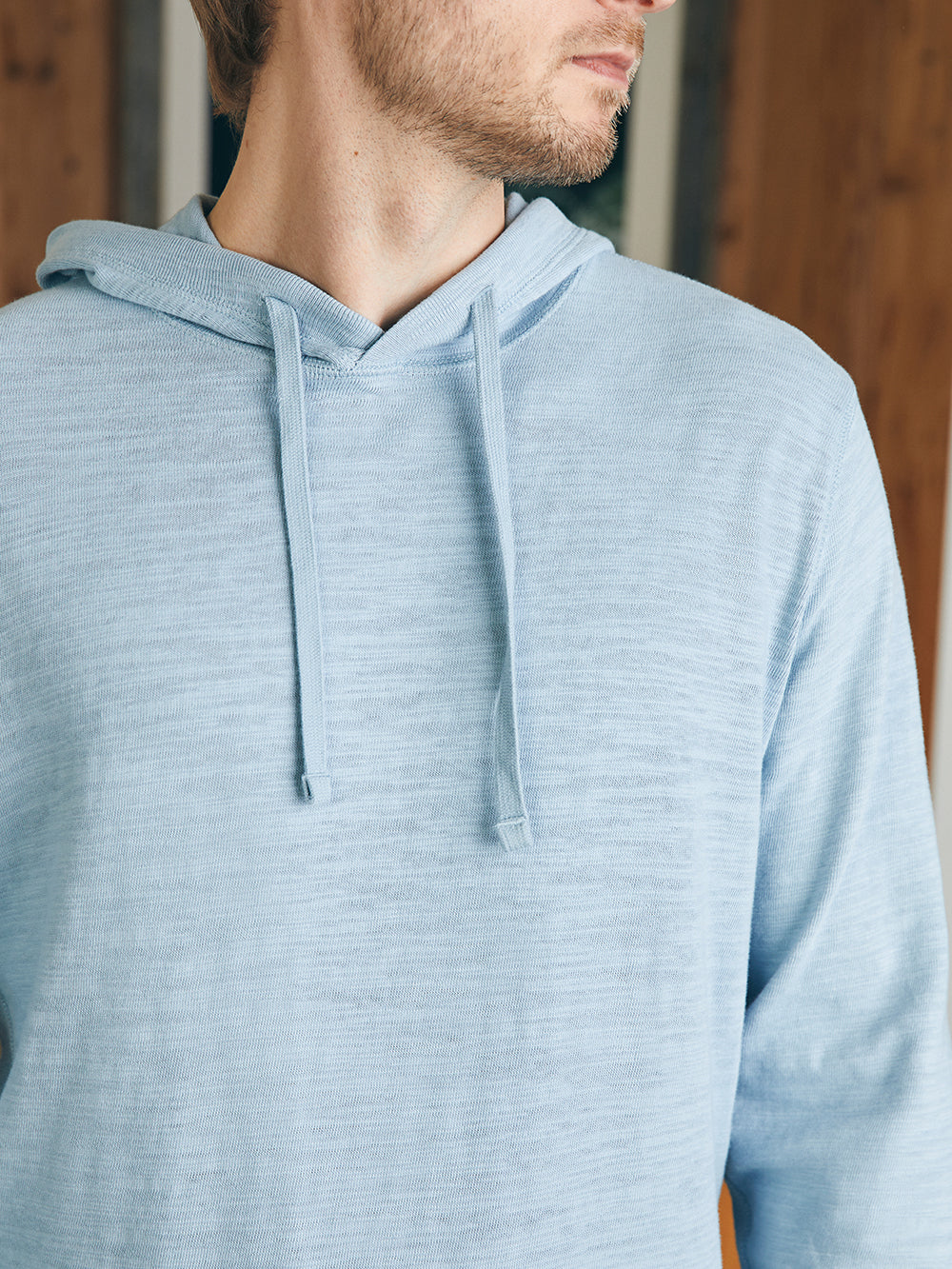 Sunwashed Slub Hoodie - Blue Breeze