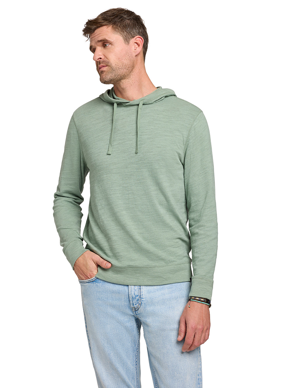 Sunwashed Slub Hoodie - Faded Sage