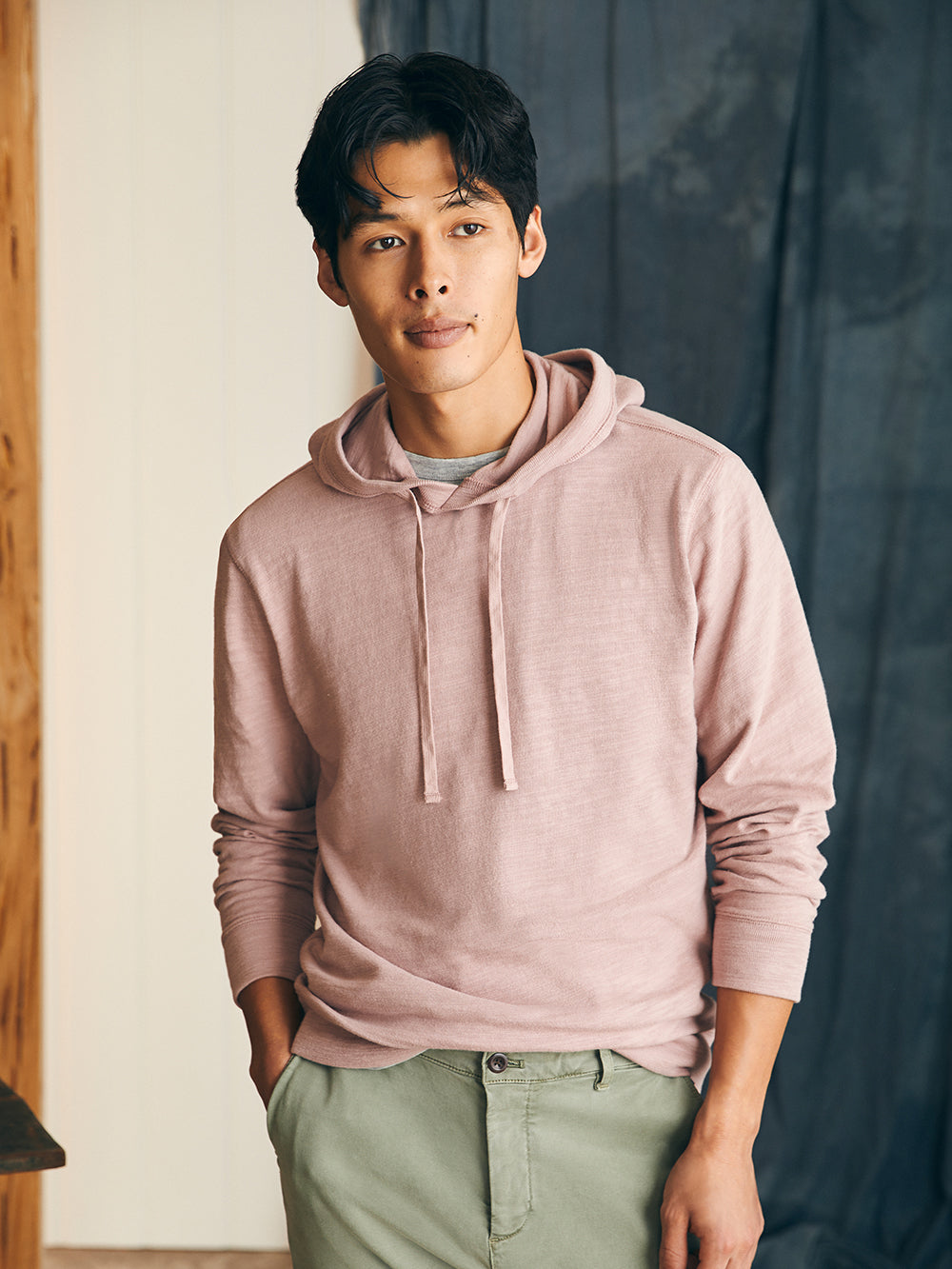 Sunwashed Slub Hoodie Spring Quartz Faherty Australia