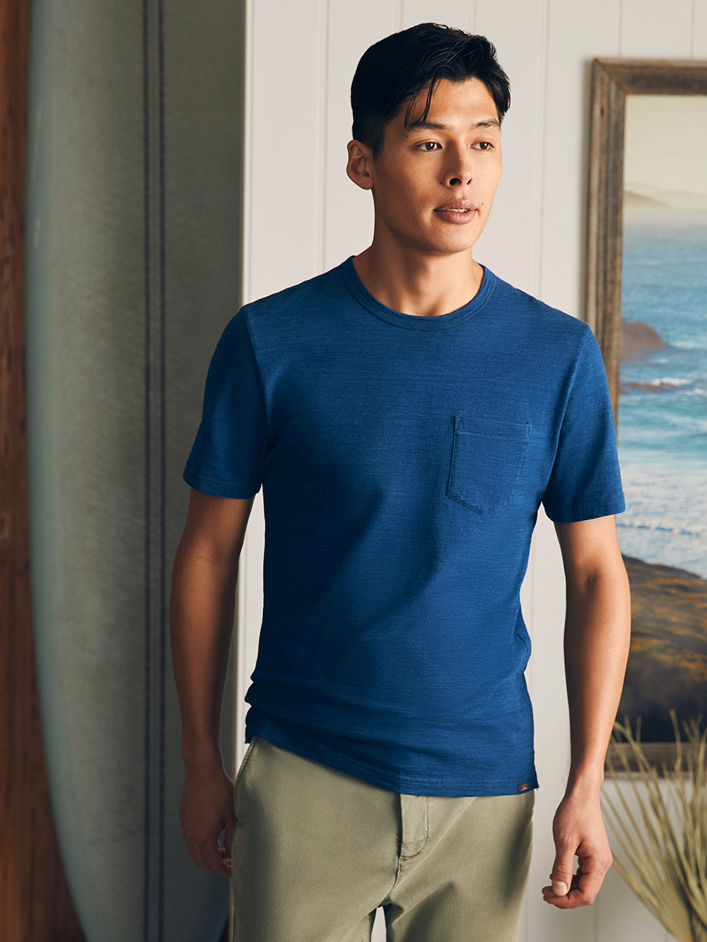 Sunwashed Indigo Pocket Tee - Midnight Wash