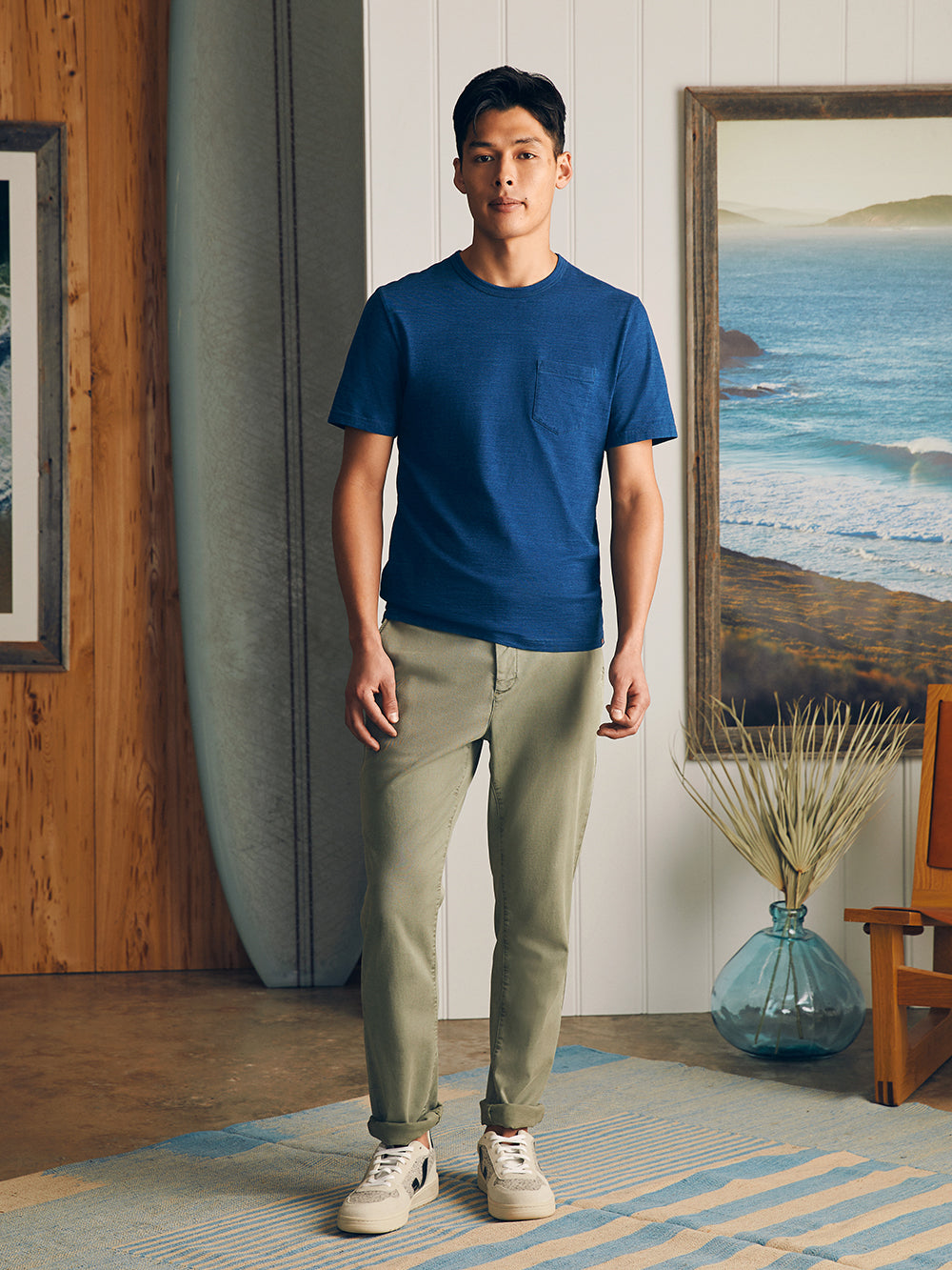 Sunwashed Indigo Pocket Tee - Midnight Wash