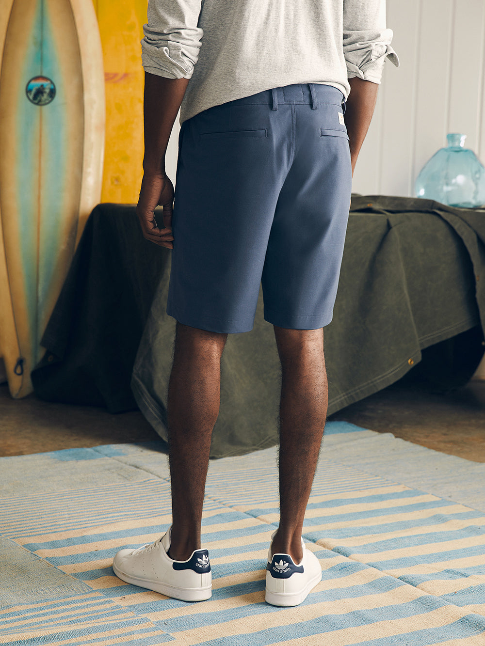 Belt Loop All Day Shorts (9&quot;) by Faherty in Dark Blue Nights