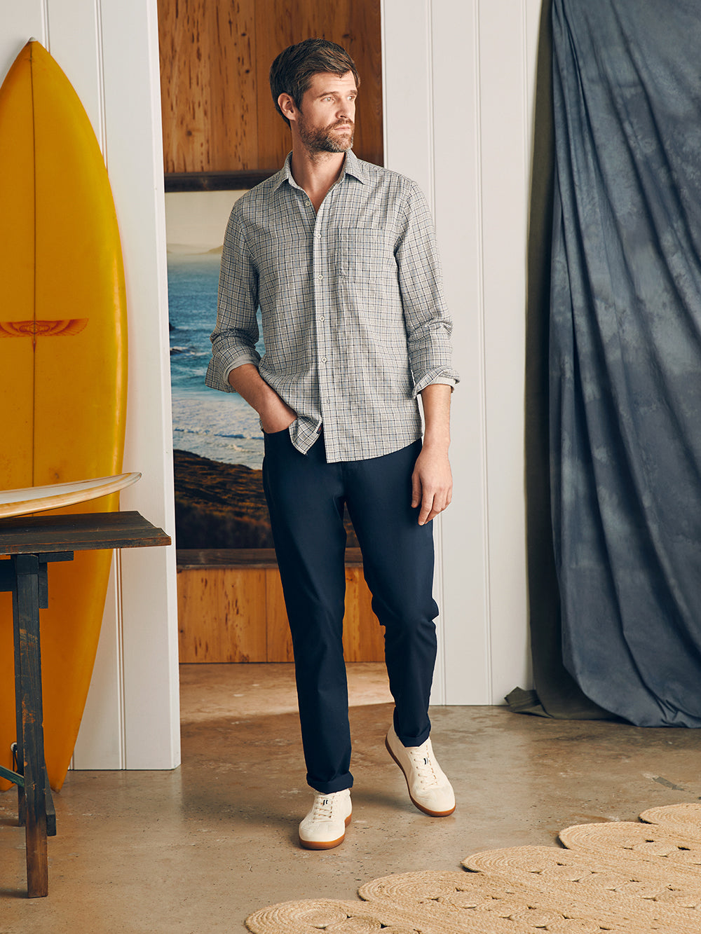 Sunwashed Chambray Shirt - Silver Falls Plaid