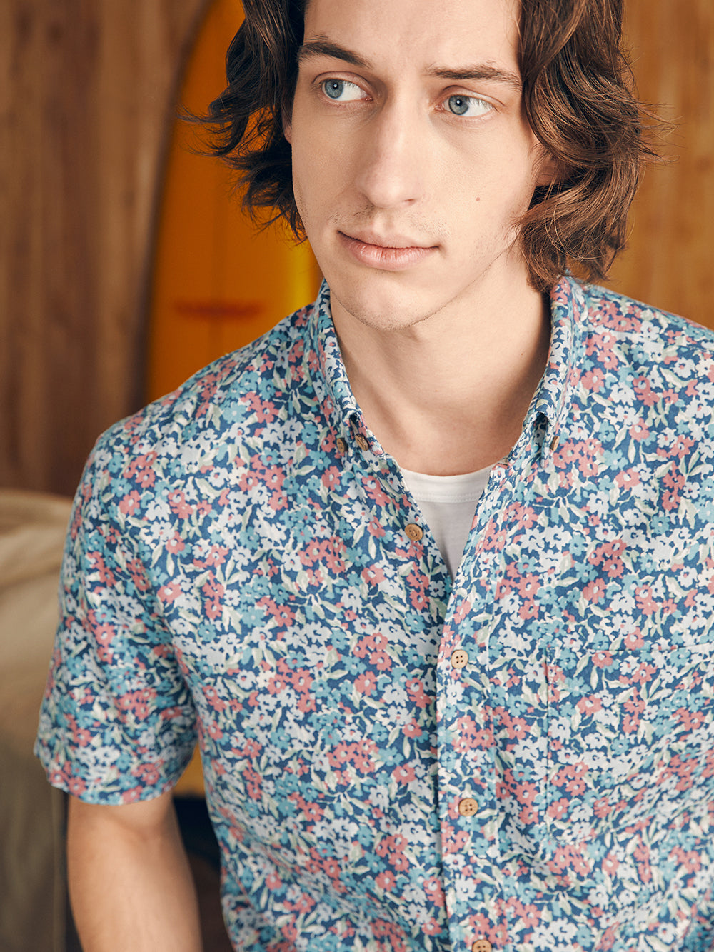 Short Sleeve Breeze Shirt - Seafoam Beach Blossom