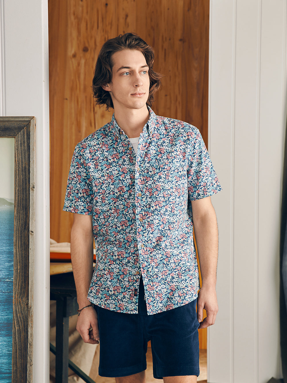 Short Sleeve Breeze Shirt - Seafoam Beach Blossom