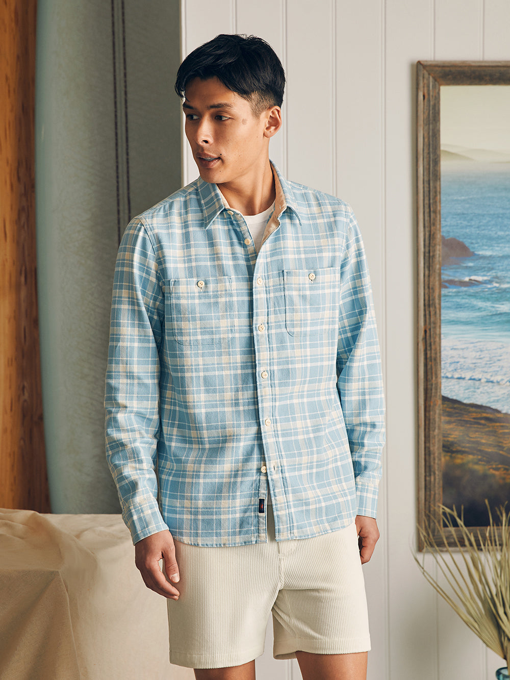 The Surf Flannel - Seabrooks Sand Plaid