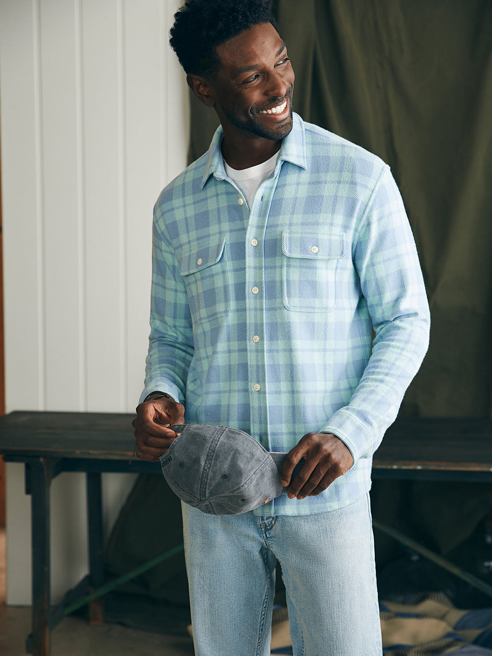 Legend™ Sweater Shirt  - Clearwater Coastal Plaid