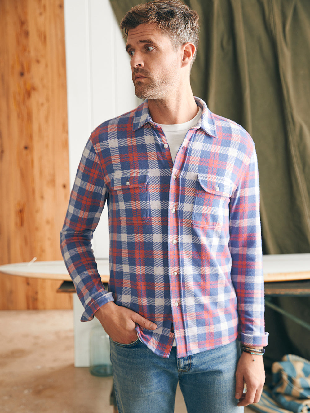 Legend™ Sweater Shirt - Viewpoint Rose Plaid