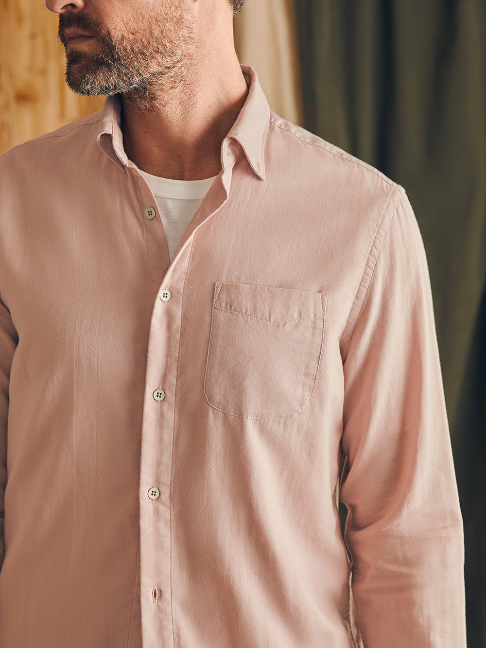 Sunwashed Chambray Shirt - Coastal Mauve