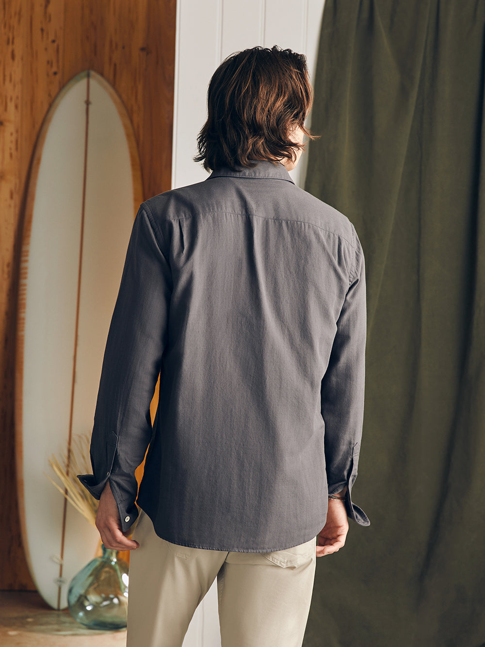 Sunwashed Chambray Shirt - Washed Charcoal