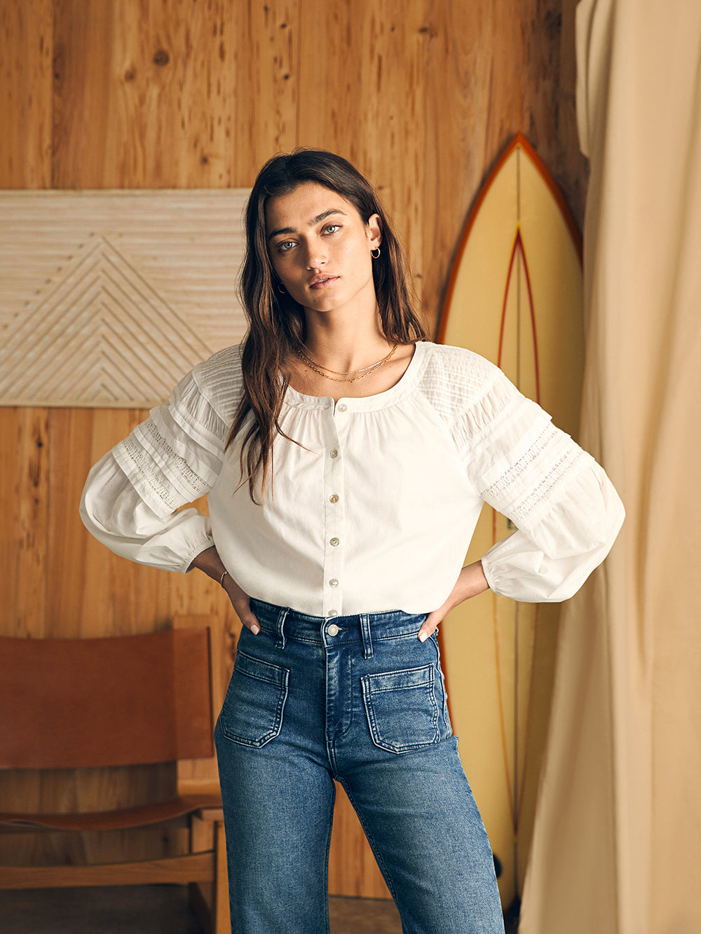 Enna Top by Faherty in White