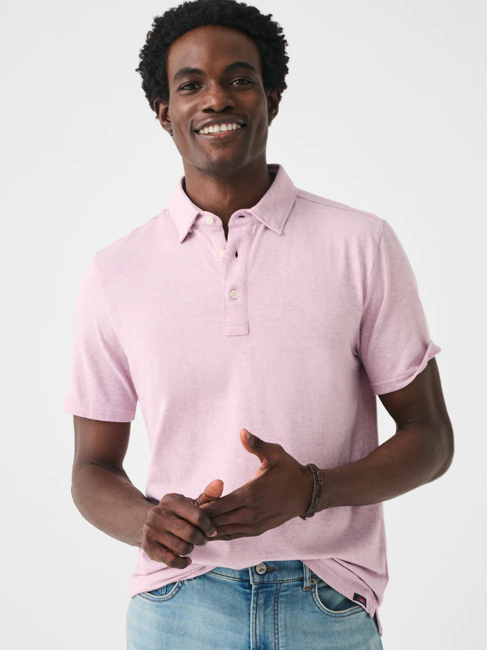 Movement™ Short Sleeve Polo - Lavender Melange