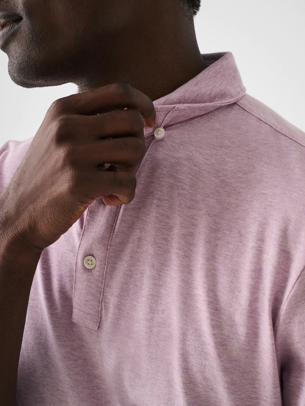 Movement™ Short Sleeve Polo - Lavender Melange