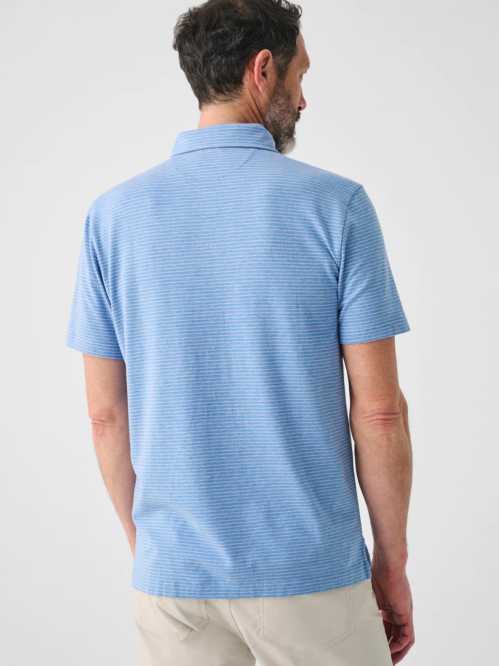 Movement™ Short Sleeve Polo - Ocean Orchid Stripe