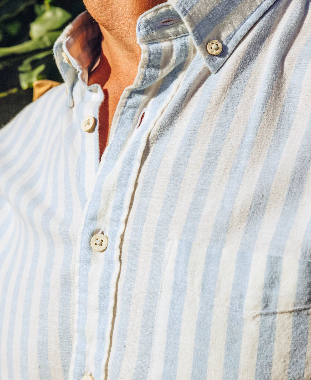 Short Sleeve Breeze Shirt - Sky Shell Stripe