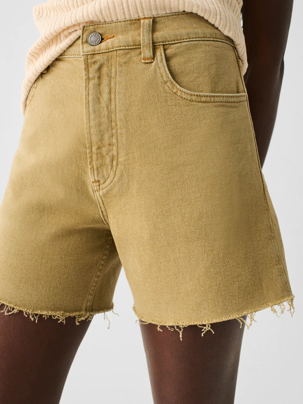 Sunwashed Denim Short - Dull Gold