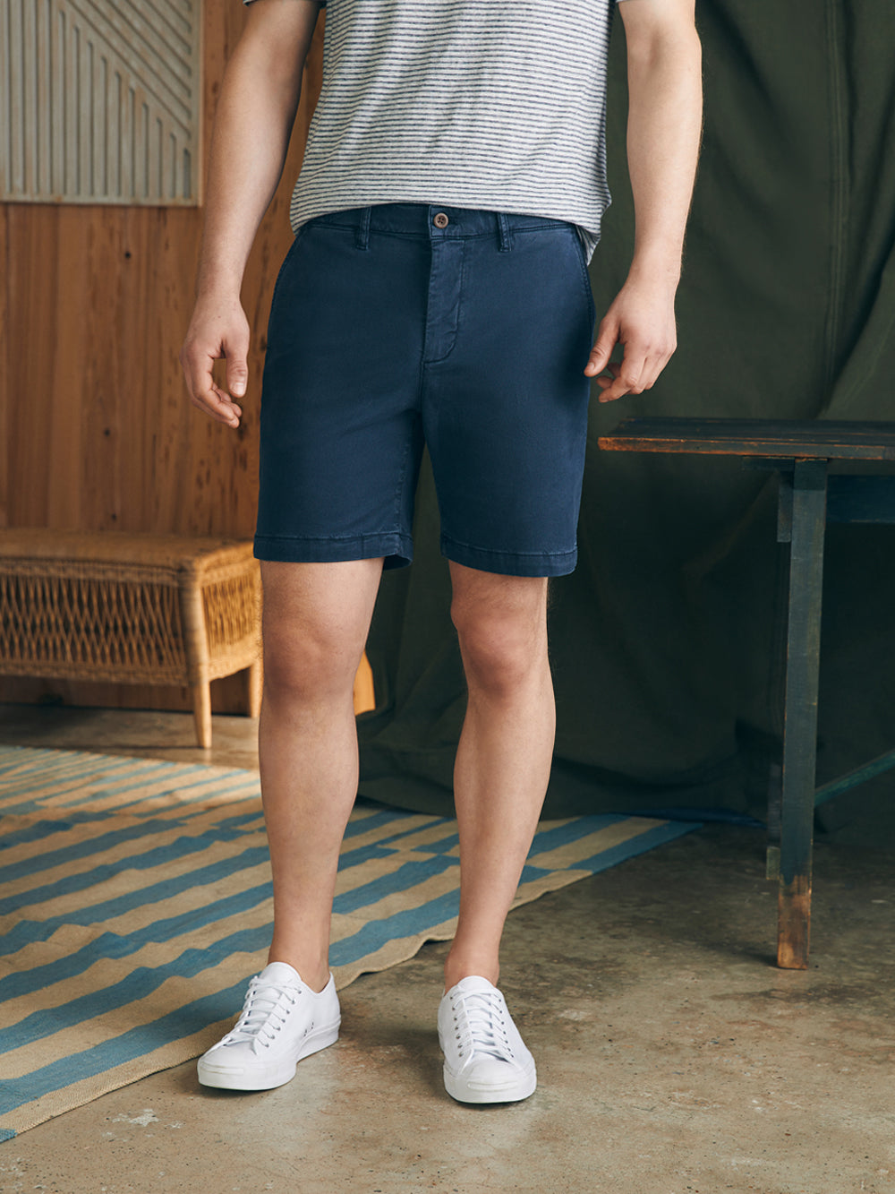 The Ultimate Chino Short (8&quot;) by Faherty in Blue Nights