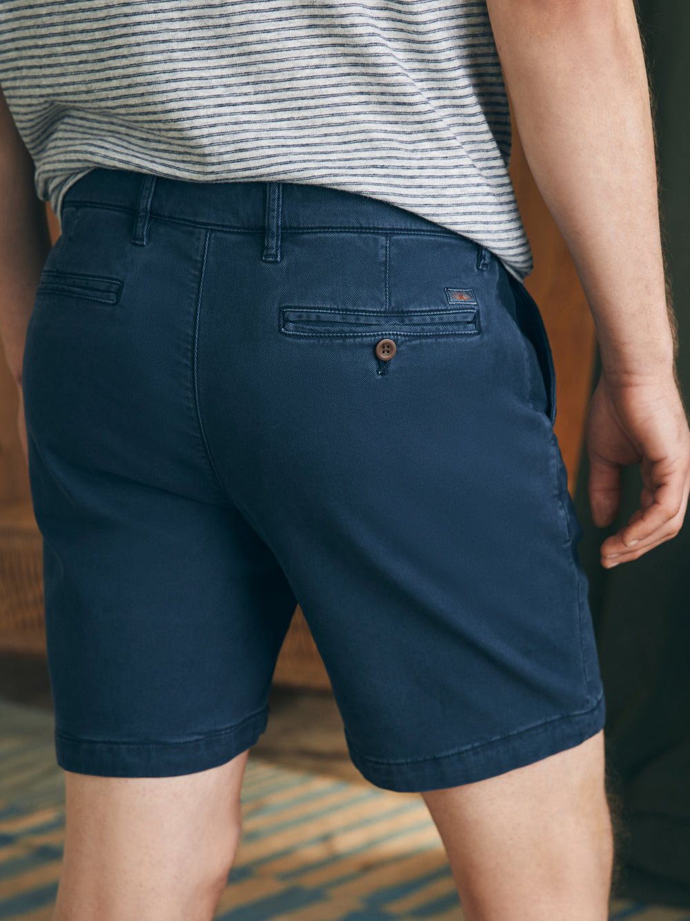 The Ultimate Chino Short (8&quot;) by Faherty in Blue Nights