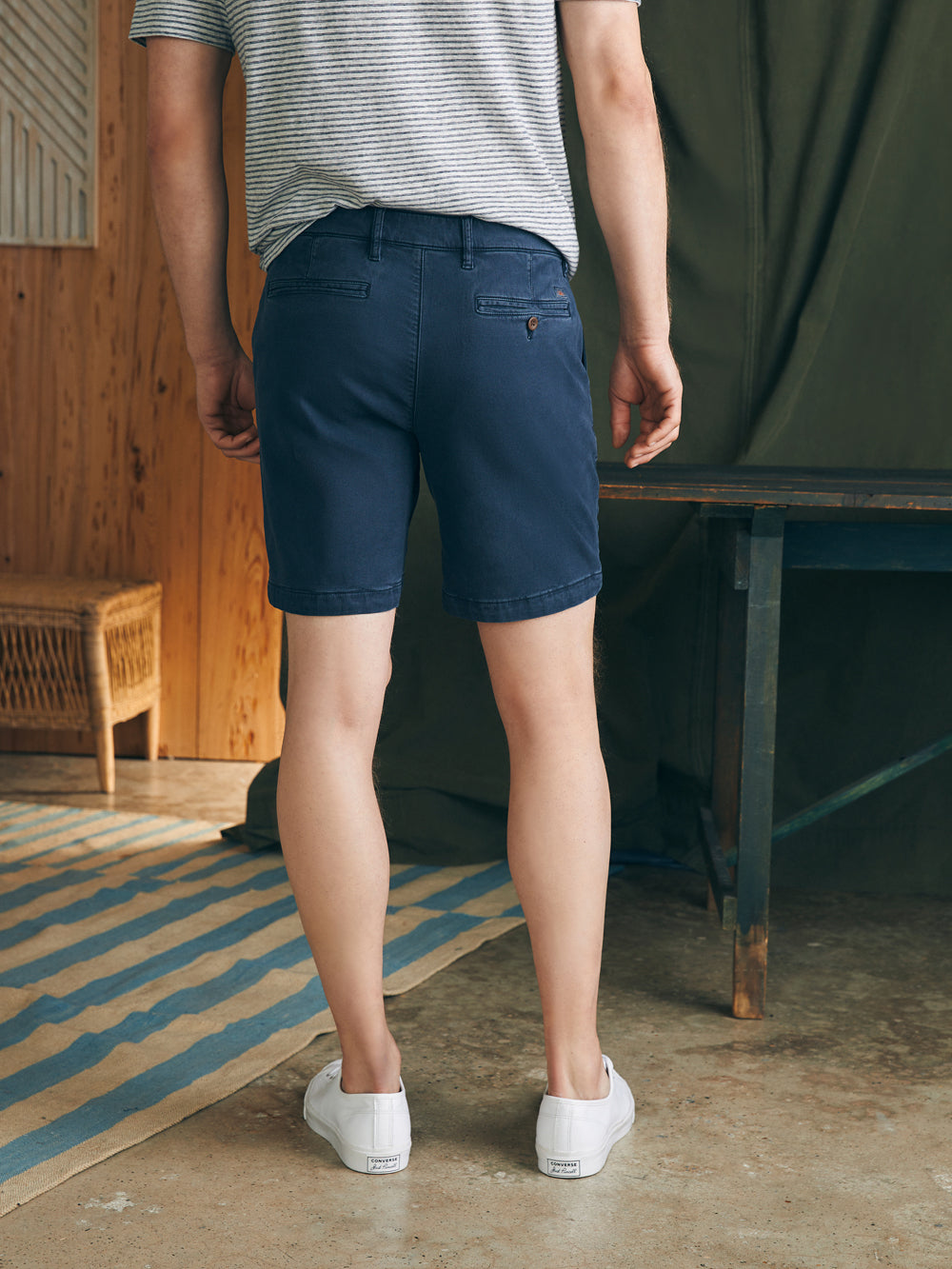 The Ultimate Chino Short (8&quot;) by Faherty in Blue Nights