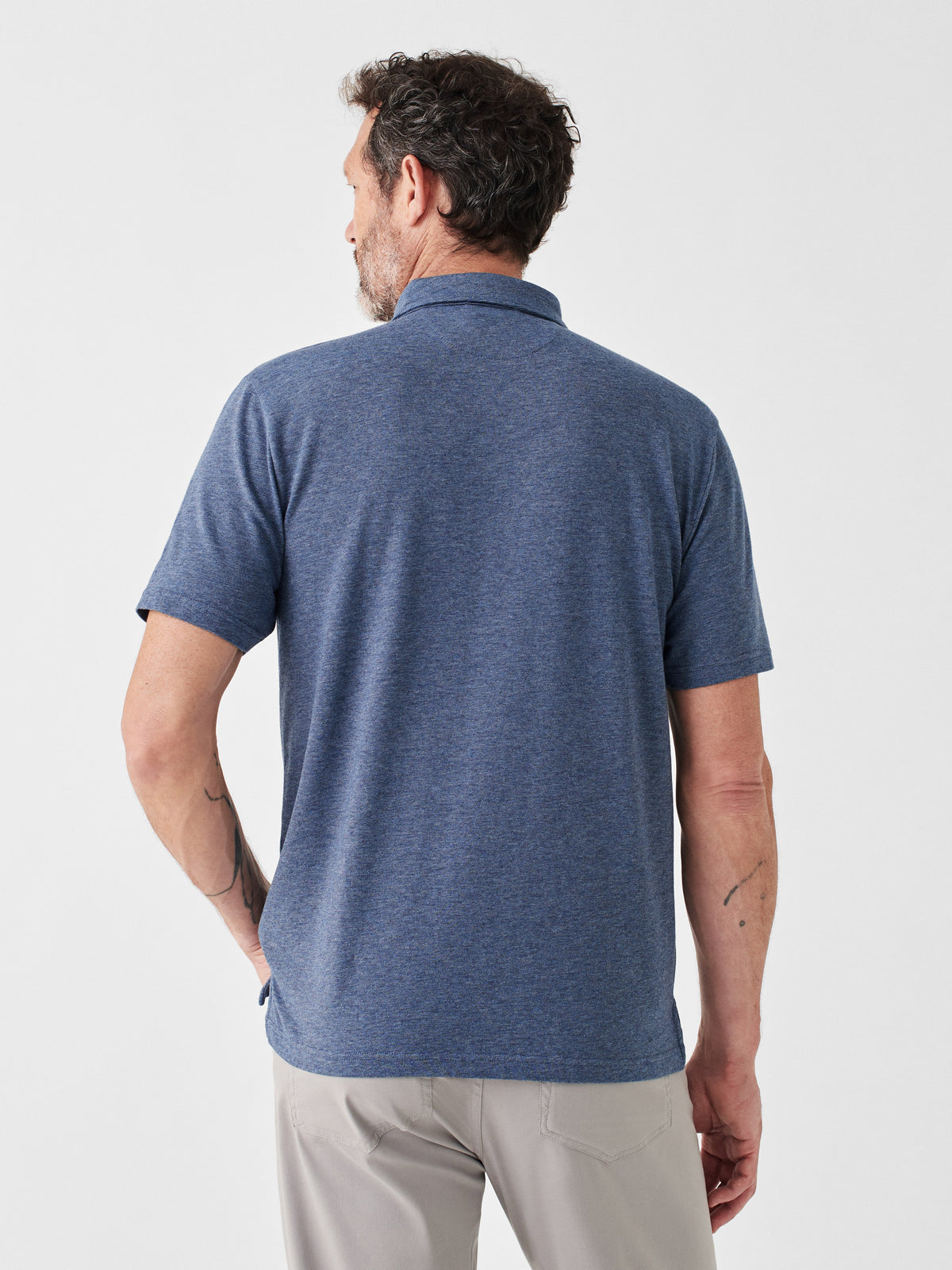 Movement™ Short Sleeve Polo - Sea Navy Melange