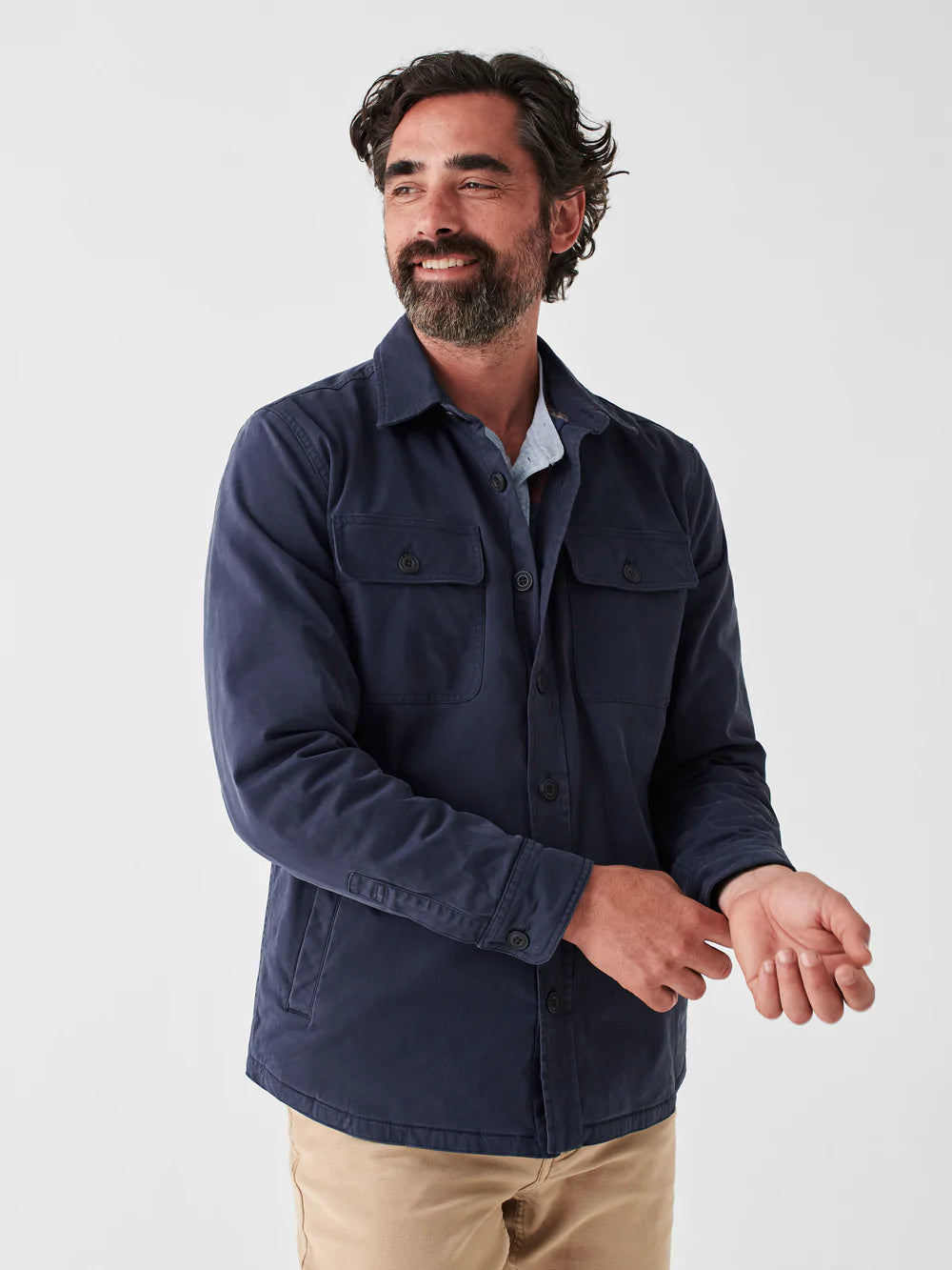 Faherty blanket lined outlet cpo jacket