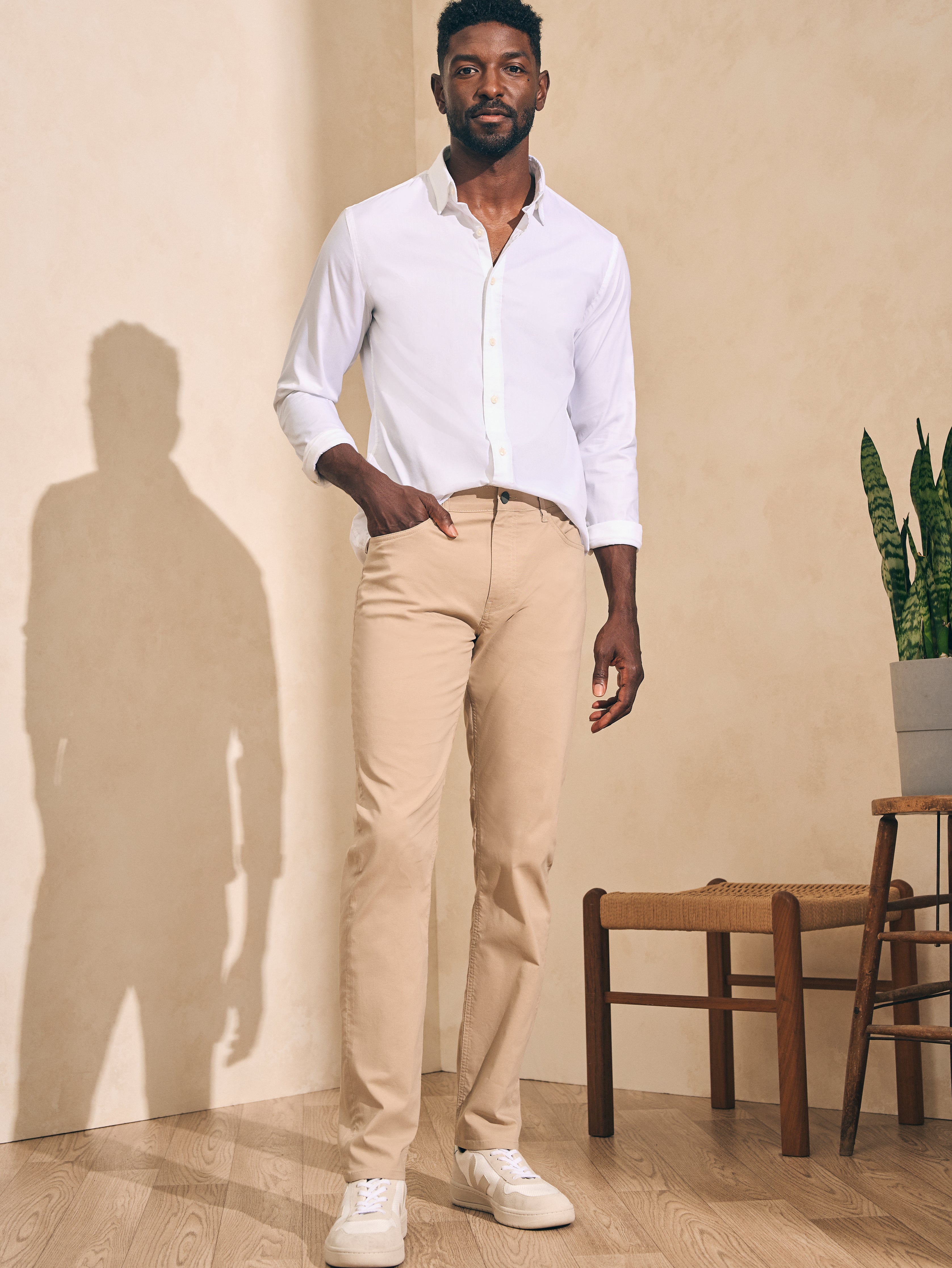 Movement 5 Pocket Pant - Island West Khaki - (32" Inseam)