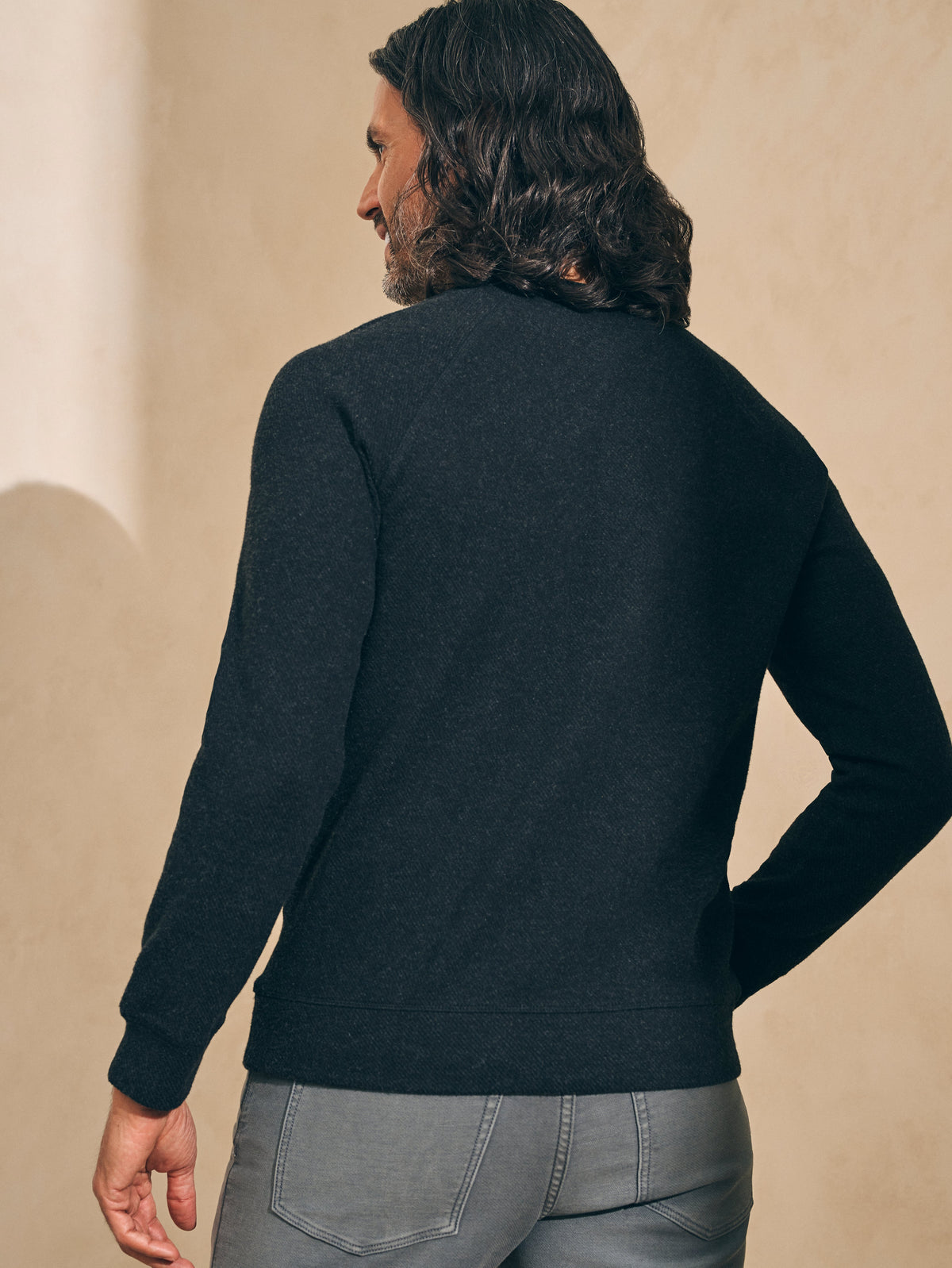 Legend Sweater Crew - Heathered Black Twill