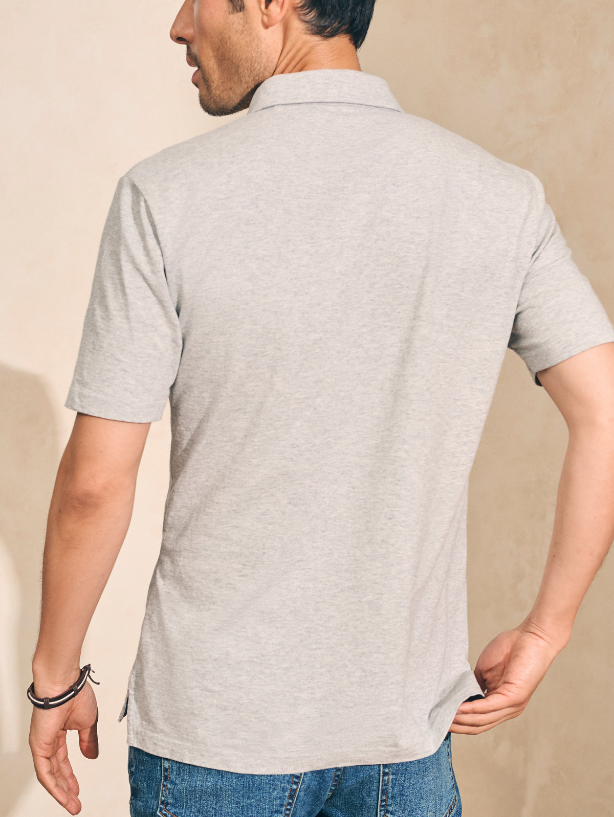 Sunwashed Polo - Heather Grey