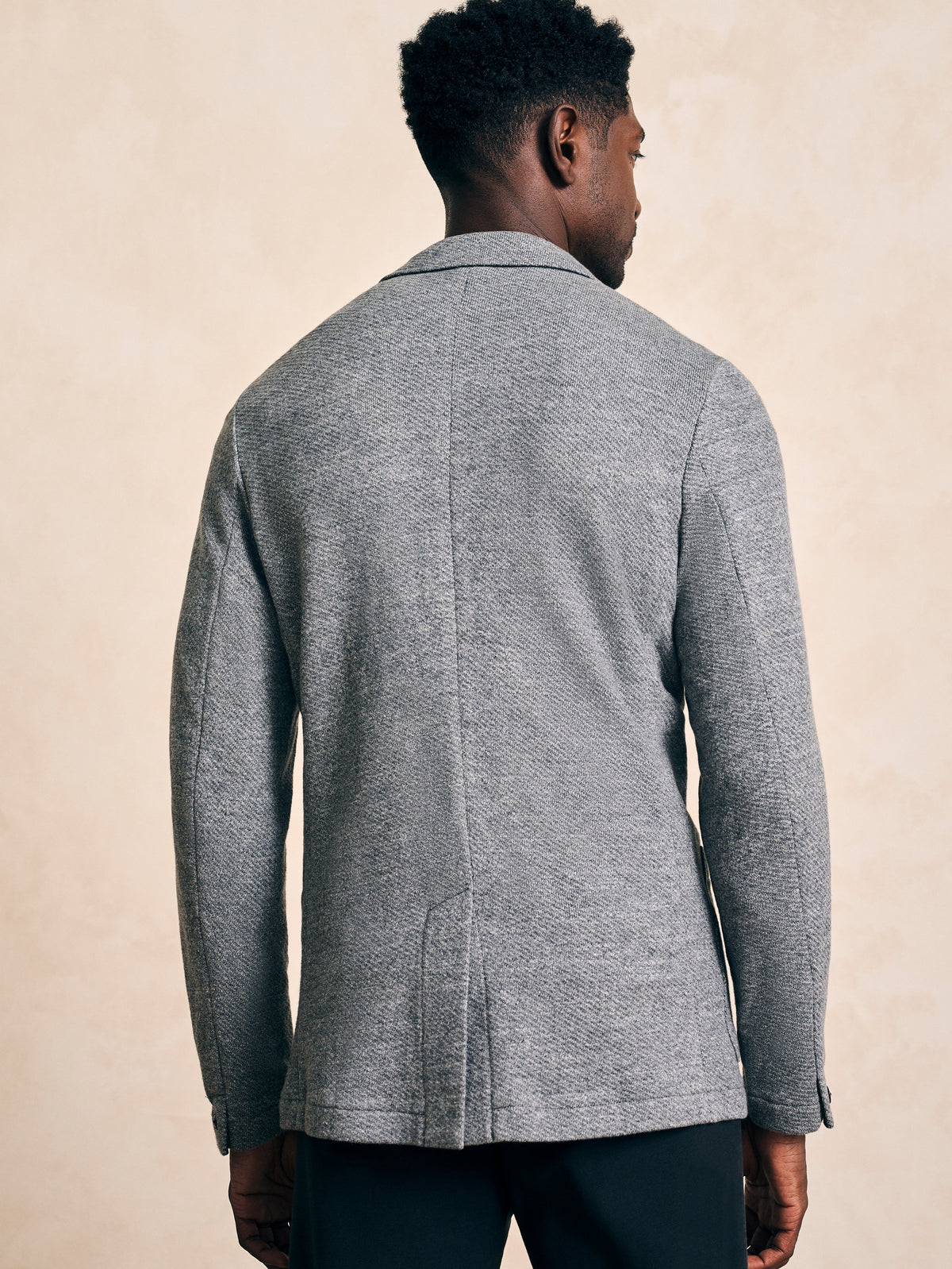 Inlet Knit Blazer - Medium Grey Melange