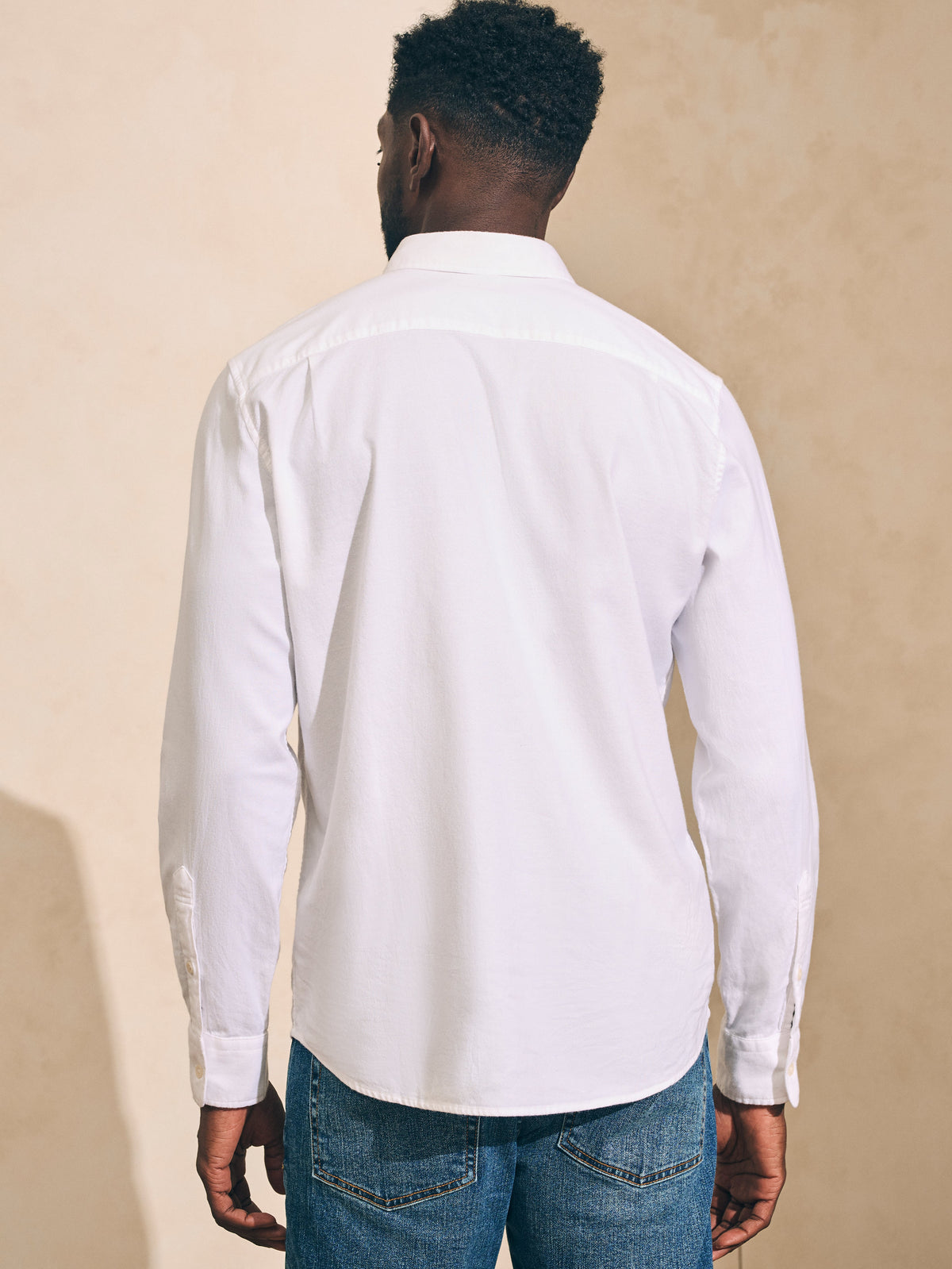 Stretch Oxford Shirt - White