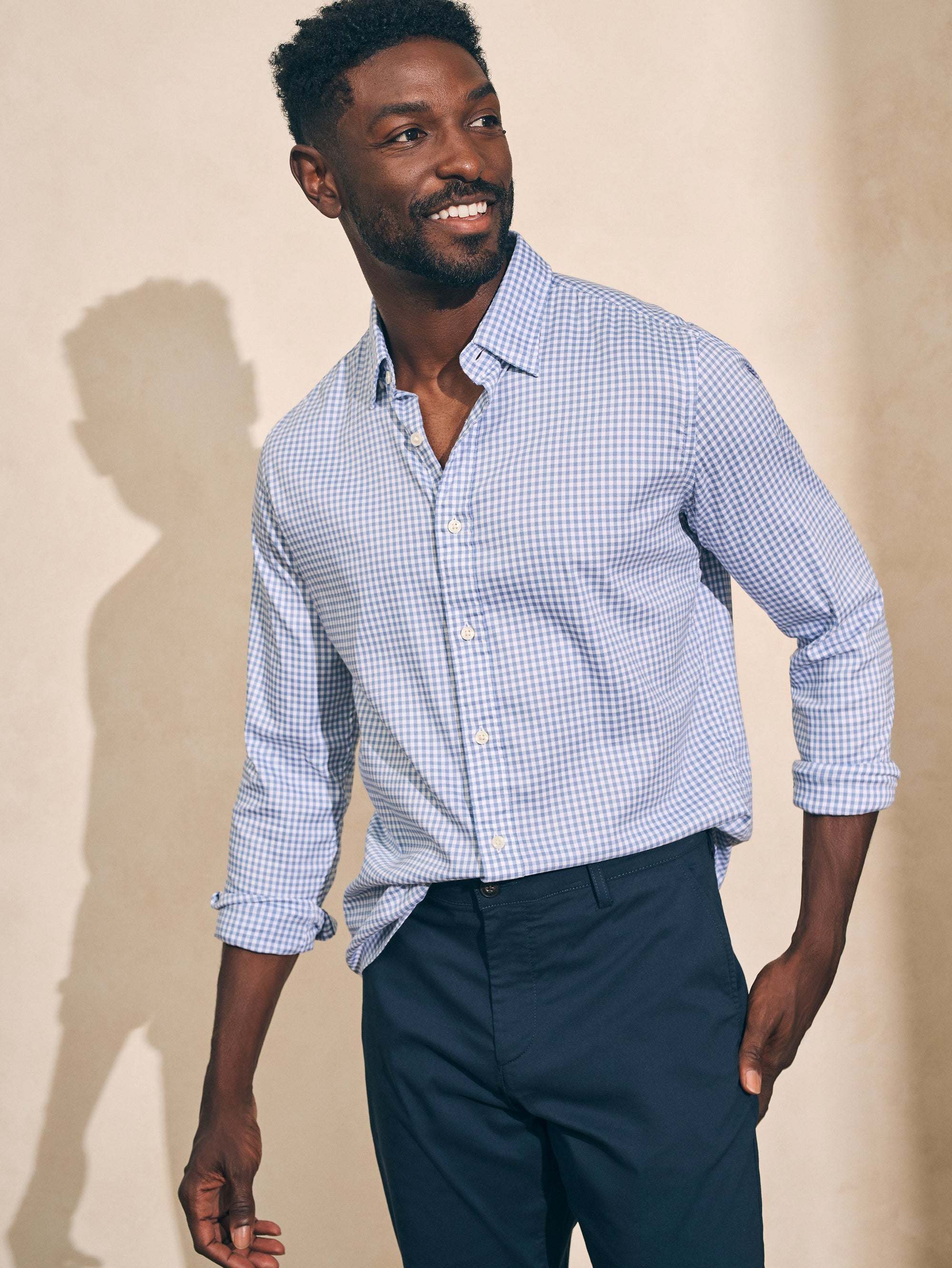 The Movement™ Shirt - Light Blue Gingham