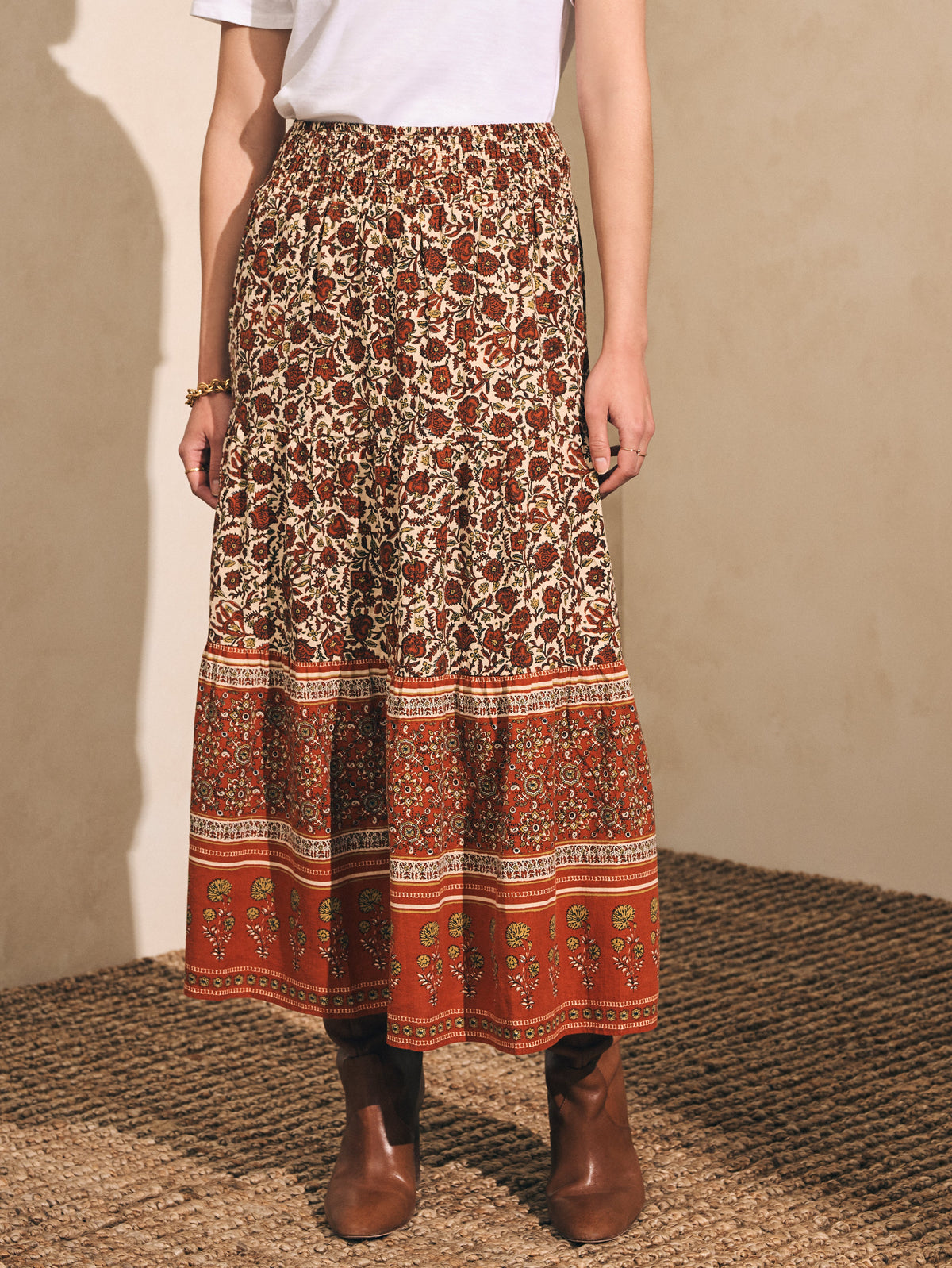 Harlow Skirt - Umber Folly Floral