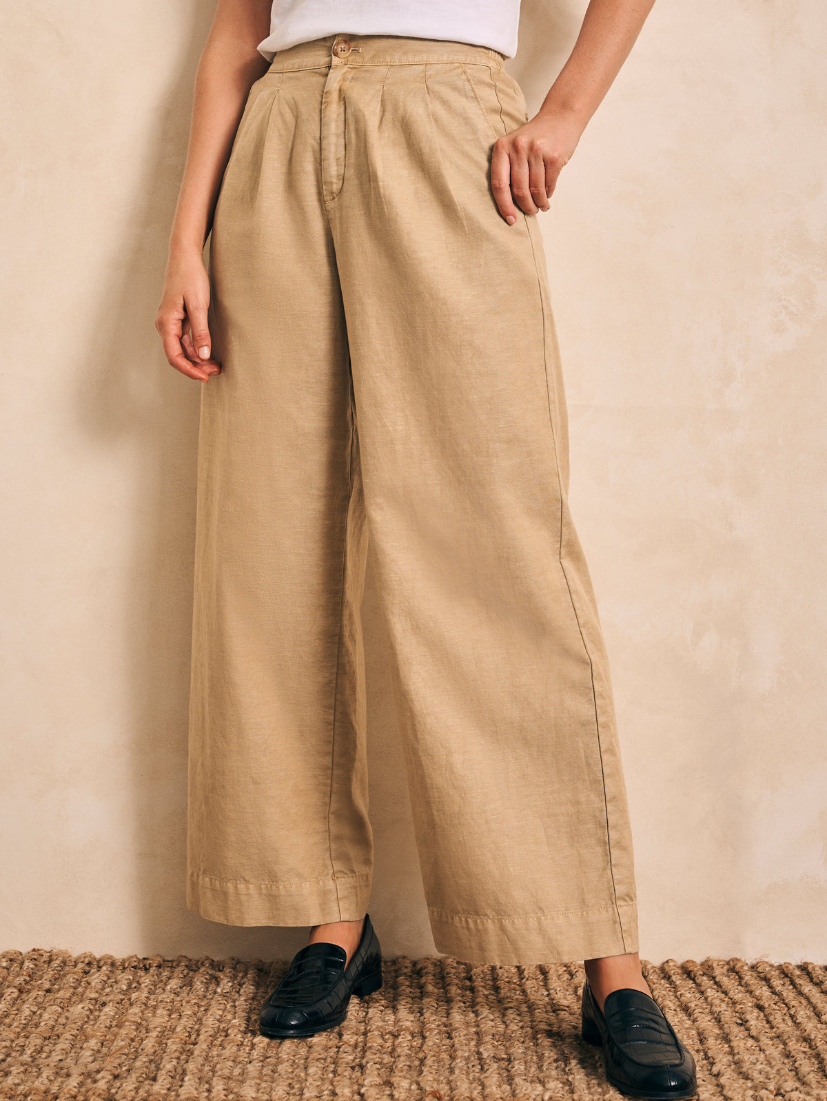 Cotton Canvas Marin Trouser - Safari