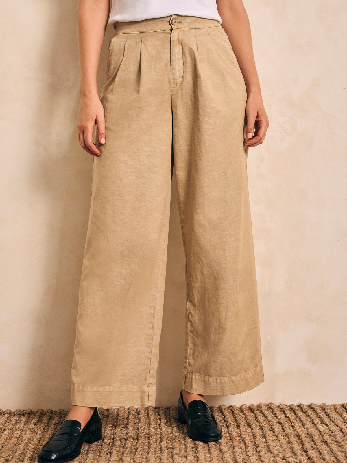 Cotton Canvas Marin Trouser - Safari